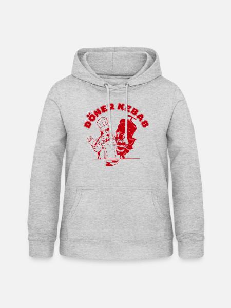 Döner Kebab - Frauen Hoodie - Hellgrau meliert