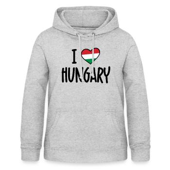 i love hungary - Frauen Hoodie - Hellgrau meliert - Vorne - AI Model Female 172 light (172cm)