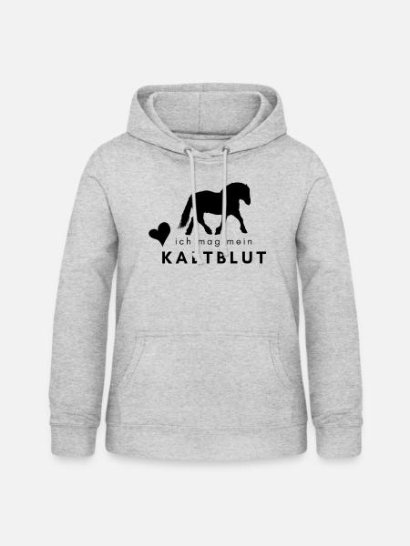 Kaltblut - Frauen Hoodie - Hellgrau meliert
