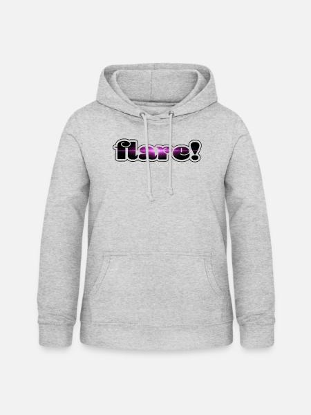 flare! frame - Frauen Hoodie - Hellgrau meliert
