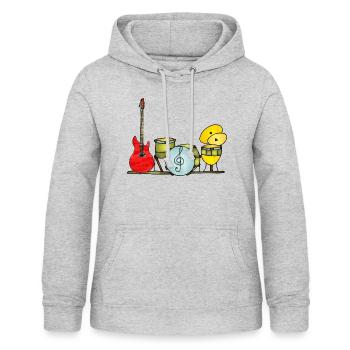 Musical instruments - Women's Hoodie - light heather grey - Front - AI Model Female 172 light (172cm)