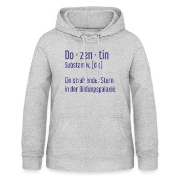 Dozentin Dozentinnen Schule Pädagogin Unterricht - Frauen Hoodie - Hellgrau meliert - Vorne - AI Model Female 172 light (172cm)