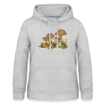 Fungi - Women's Hoodie - light heather grey - Front - AI Model Female 172 light (172cm)
