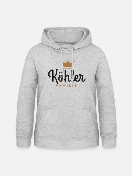 Köhler-Familie - Frauen Hoodie - Hellgrau meliert