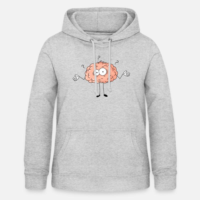 Comic Brain Wonder Question Mark - Women's Hoodie - light heather grey