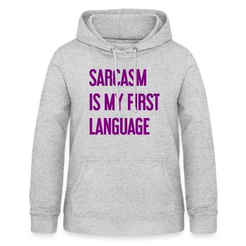 Sarkasmus-Profi - Frauen Hoodie - Hellgrau meliert - Vorne - AI Model Female 172 light (172cm)
