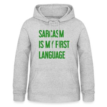 Sarkasmus-Profi - Frauen Hoodie - Hellgrau meliert - Vorne - AI Model Female 172 light (172cm)