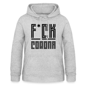Fuck Corona - Women's Hoodie - light heather grey - Front - AI Model Female 172 light (172cm)