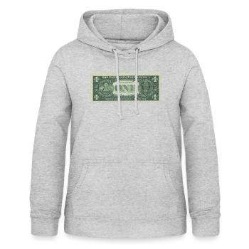 dollar - Sweat à capuche Femme - gris clair chiné - Devant - AI Model Female 172 light (172cm)