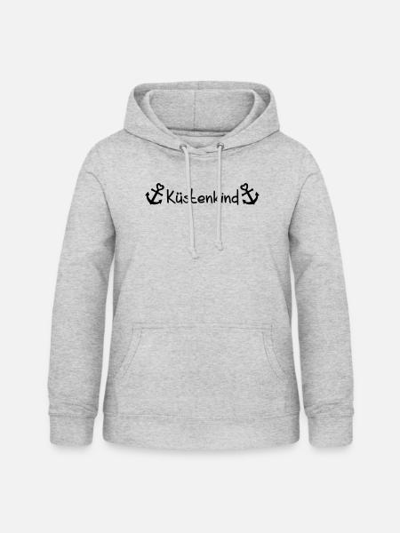 Küstenkind - Frauen Hoodie - Hellgrau meliert
