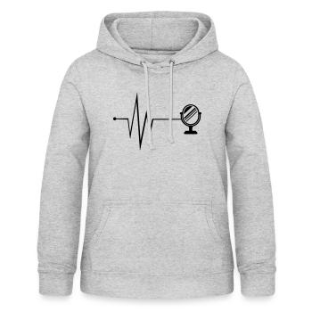 Spiegel Icon Puls - Frauen Hoodie - Hellgrau meliert - Vorne - AI Model Female 172 light (172cm)