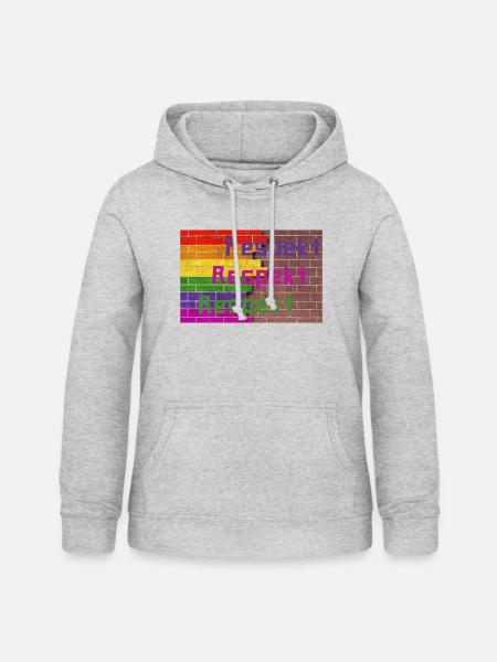 Respekt - Frauen Hoodie - Hellgrau meliert
