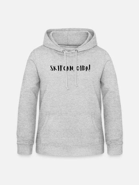 Skifoan, Oida - Frauen Hoodie - Hellgrau meliert