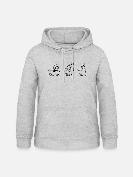 Triathlon - Frauen Hoodie - Hellgrau meliert