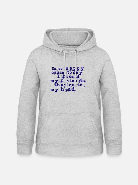 Nirvana Lyrik - Frauen Hoodie - Hellgrau meliert