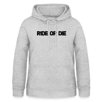Ride or die - Motor Sport Motiv - Frauen Hoodie - Hellgrau meliert - Vorne - AI Model Female 172 light (172cm)