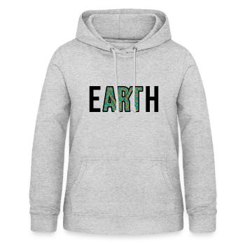 Art - Earth - Earth Art - Coronavirus - E-ART-H - Women's Hoodie - light heather grey - Front - AI Model Female 172 light (172cm)