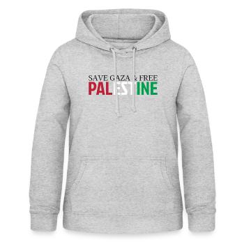 Save Gaza Free Palestine - Frauen Hoodie - Hellgrau meliert - Vorne - AI Model Female 172 light (172cm)