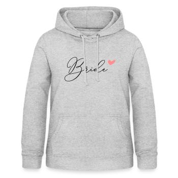 Team Bride Heart 1 - Women's Hoodie - light heather grey - Front - AI Model Female 172 light (172cm)
