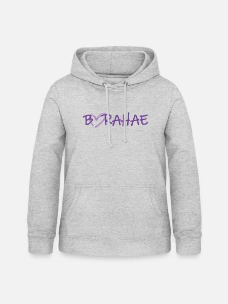 Liebe - Borahae - Frauen Hoodie - Hellgrau meliert