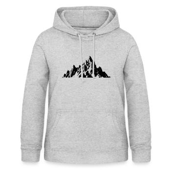 Mountain Silhouette Symbol - Women's Hoodie - light heather grey - Front - AI Model Female 172 light (172cm)