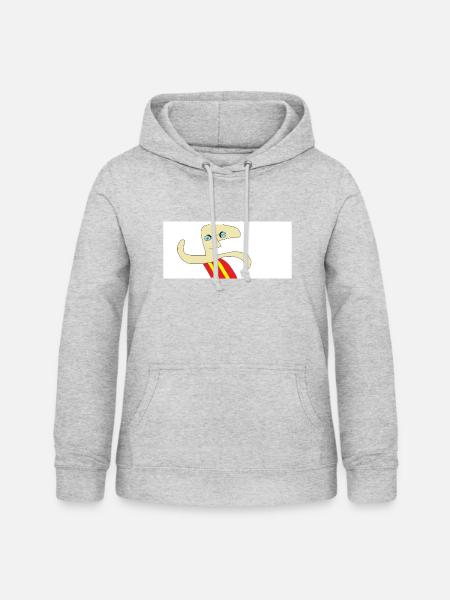 Frite Ferdinand - Frauen Hoodie - Hellgrau meliert