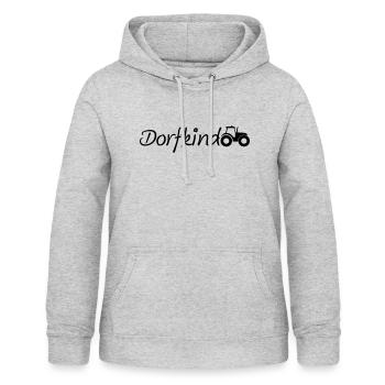 Dorfkind mit Traktor - Frauen Hoodie - Hellgrau meliert - Vorne - AI Model Female 172 light (172cm)