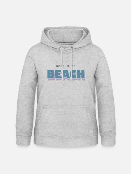 ready for the beach - Frauen Hoodie - Hellgrau meliert