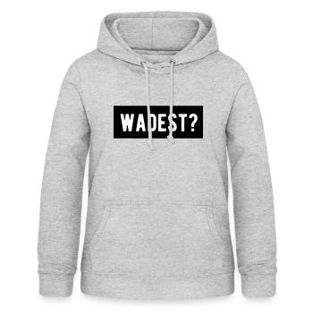 le plus wadest? - Sweat à capuche Femme - gris clair chiné - Devant - AI Model Female 172 light (172cm)