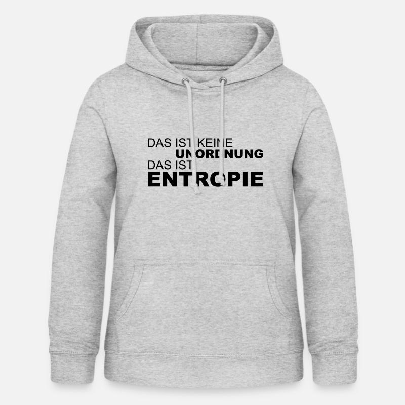 Entropy - Sweat à capuche Femme - gris clair chiné