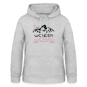 Wander Woman Mountain Girl Outdoor Hobby Gift - Women's Hoodie - light heather grey - Front - AI Model Female 172 light (172cm)
