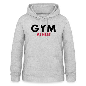 Gym Athlet - Frauen Hoodie - Hellgrau meliert - Vorne - AI Model Female 172 light (172cm)