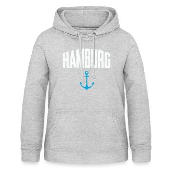 Hamburg, Anker, Hafen, Perle - Frauen Hoodie - Hellgrau meliert - Vorne - AI Model Female 172 light (172cm)