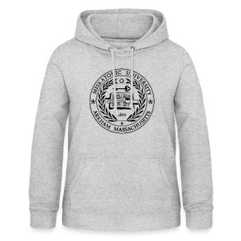Miskatonic University - Sweat à capuche Femme - gris clair chiné - Devant - AI Model Female 172 light (172cm)