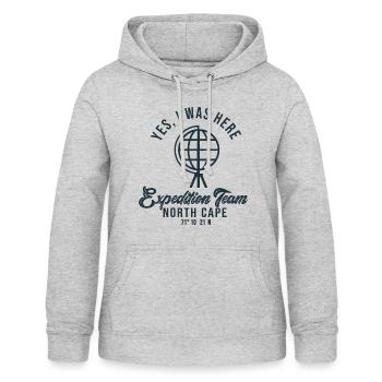 Nordkap Nord Kapp Cap Nord - Frauen Hoodie - Hellgrau meliert - Vorne - AI Model Female 172 light (172cm)