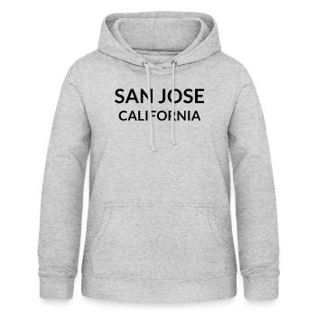 San Jose California USA - Women's Hoodie - light heather grey - Front - AI Model Female 172 light (172cm)