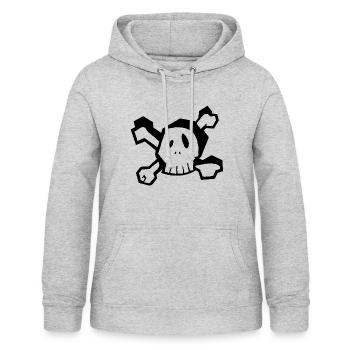 Funny skull - Women's Hoodie - light heather grey - Front - AI Model Female 172 light (172cm)