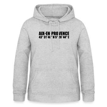 Aix-en-Provence coordinates - Women's Hoodie - light heather grey - Front - AI Model Female 172 light (172cm)