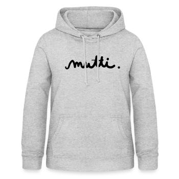 mutti - Frauen Hoodie - Hellgrau meliert - Vorne - AI Model Female 172 light (172cm)