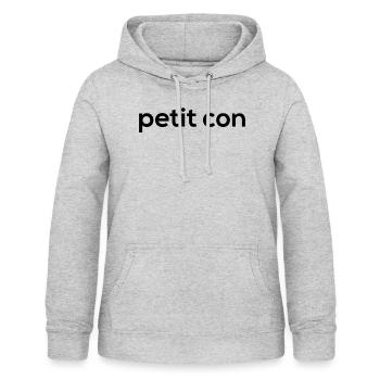 petit con - Sweat à capuche Femme - gris clair chiné - Devant - AI Model Female 172 light (172cm)