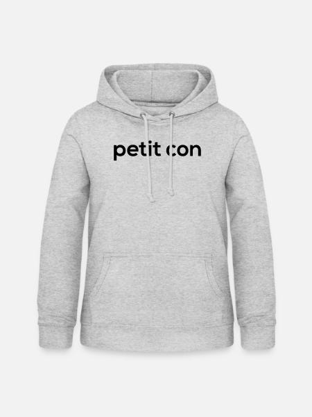 petit con - Frauen Hoodie - Hellgrau meliert