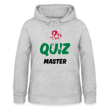 QUIZ MASTER - PUB QUIZ - QUI DEVIENT MILLIONNAIRE - Sweat à capuche Femme - gris clair chiné - Devant - AI Model Female 172 light (172cm)