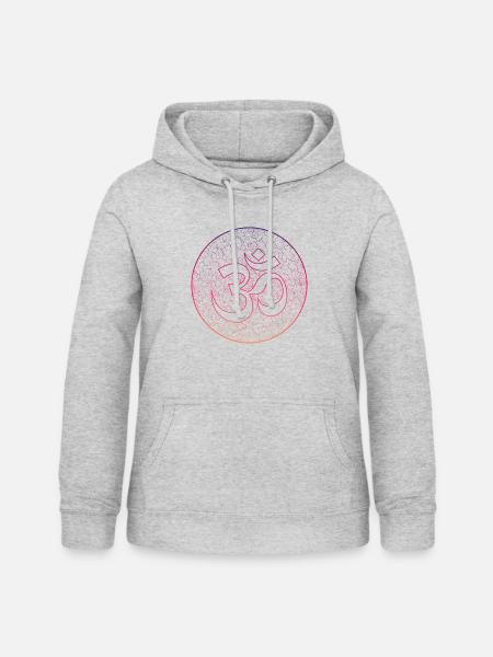 Om Yoga Namaste - Frauen Hoodie - Hellgrau meliert