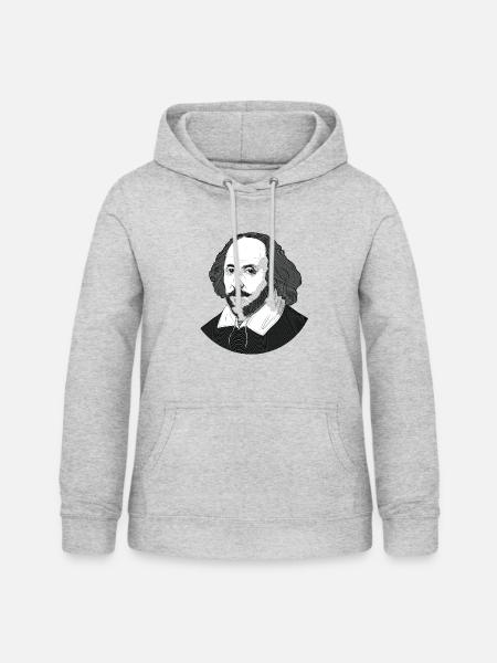 William Shakespeare - Frauen Hoodie - Hellgrau meliert