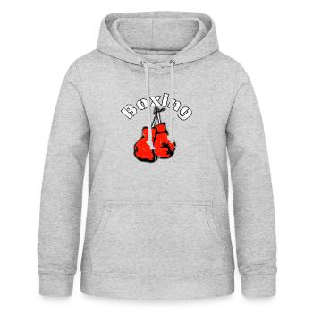 boxing - Women's Hoodie - light heather grey - Front - AI Model Female 172 light (172cm)