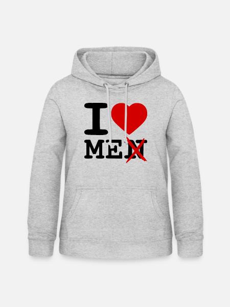 I love me - Frauen Hoodie - Hellgrau meliert