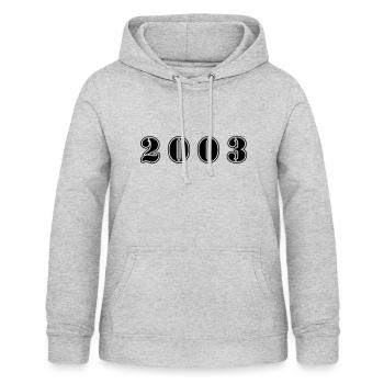 2003 Jahr Geburtstag - Frauen Hoodie - Hellgrau meliert - Vorne - AI Model Female 172 light (172cm)
