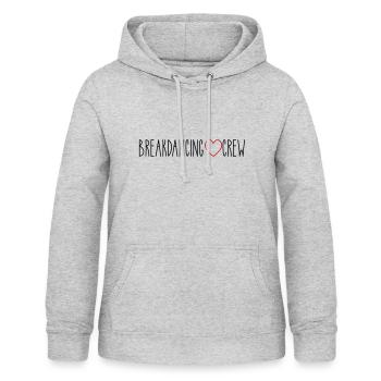 Breakdancing Crew Herz - Frauen Hoodie - Hellgrau meliert - Vorne - AI Model Female 172 light (172cm)