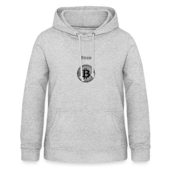 Bitcoin - Frauen Hoodie - Hellgrau meliert - Vorne - AI Model Female 172 light (172cm)