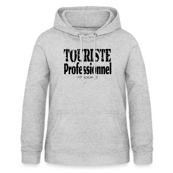 professional tourist - Women's Hoodie - light heather grey - Front - AI Model Female 172 light (172cm)